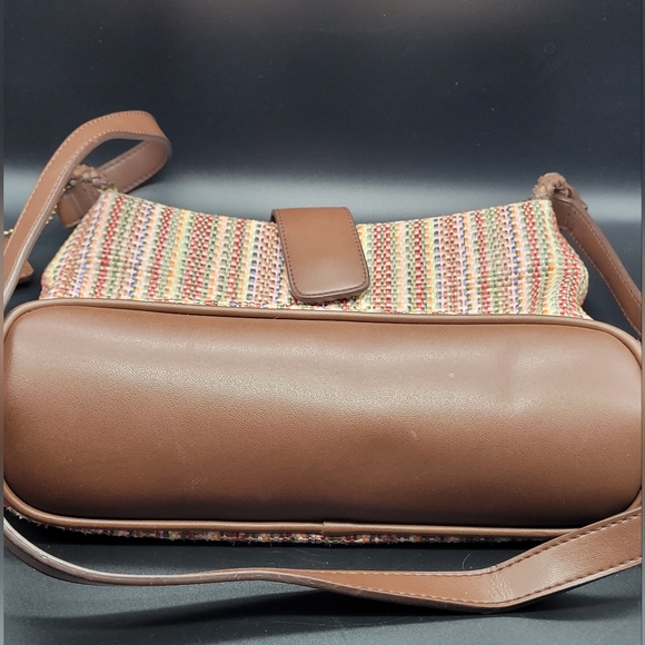 Relic Brand Boho Style Striped Shoulder Bag Purse 3 Compartment - Picture 3 of 11